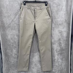 Duluth Trading 40 Grit Chino Pants Mens 34x34 Beige Slim Fit Stretch Casual